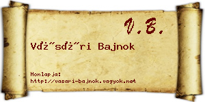 Vásári Bajnok névjegykártya
